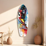 Sneakers Jump Glass Wall Art