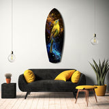 Yellow Bird Glass Wall Art