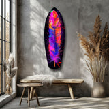Colorful Feather Glass Wall Art