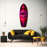 Colorful Lips V5 Glass Wall Art