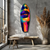 Colorful Lips V6 Glass Wall Art