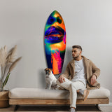 Colorful Lips V6 Glass Wall Art