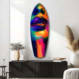 Colorful Lips V6 Glass Wall Art