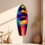 Colorful Lips V6 Glass Wall Art