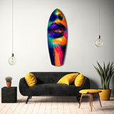 Colorful Lips V6 Glass Wall Art