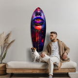 Colorful Lips V10 Glass Wall Art