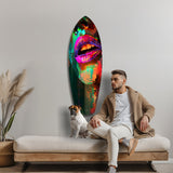 Colorful Lips V11 Glass Wall Art