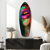 Colorful Lips V11 Glass Wall Art