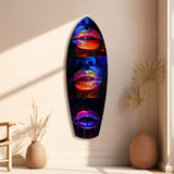 Colorful Lips V12 Glass Wall Art