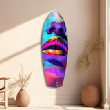 Colorful Lips V14 Glass Wall Art