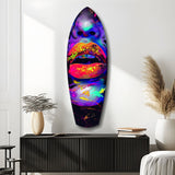 Colorful Lips V18 Glass Wall Art