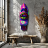Colorful Lips V19 Glass Wall Art