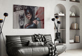 Cat Woman Glass Wall Art.