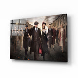 Sharp-Suited 1920s Gangster Portrait Glass Wall Art - 72x46 cm