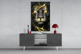 Lion Glass Wall Art.