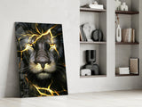 Lion Glass Wall Art.