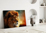 Lion Glass Wall Art.