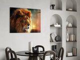 Lion Glass Wall Art.