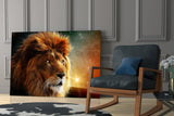 Lion Glass Wall Art.