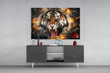 Anger of a Tiger Glass Wall Art.