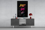 Just Do It Glass Wall Art.