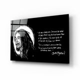 Frase reggae rasta cuadro de cristal - 72x46 cm
