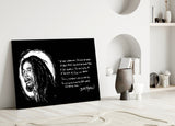 Words of Bob Marley Glass Wall Art.