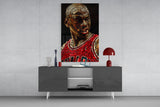 Michael Jordan Glass Wall Art.