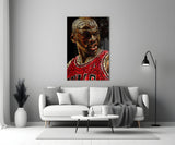 Michael Jordan Glass Wall Art.