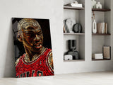 Michael Jordan Glass Wall Art.