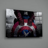 Captain America Glass Wall Art.