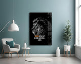 Lion Glass Wall Art.