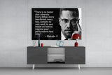 Words of Malcolm X Glass Wall Art.