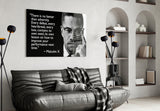 Words of Malcolm X Glass Wall Art.