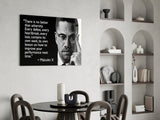 Words of Malcolm X Glass Wall Art.