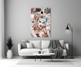 Harley Quinn Glass Wall Art.