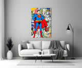 Superman Glass Wall Art.