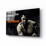 Glasbild Abstract Boxing Champion - 72x46 cm