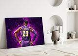 Lebron James Glass Wall Art.