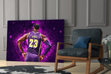 Lebron James Glass Wall Art.