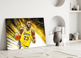 Lebron James Glass Wall Art.
