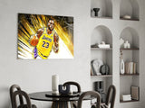 Lebron James Glass Wall Art.