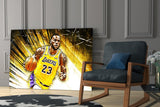 Lebron James Glass Wall Art.