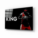 Dark Basketball Superstar Tableau en verre - 72x46 cm