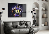 Lebron James Glass Wall Art.
