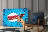 Cheers Glass Wall Art.