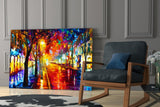 Lighted Street Glass Wall Art.