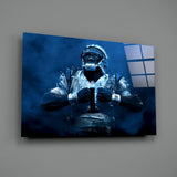 Luke Kuechly Glass Wall Art.