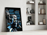 Luke Kuechly Glass Wall Art.