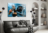Carolina Panthers Glass Wall Art.
